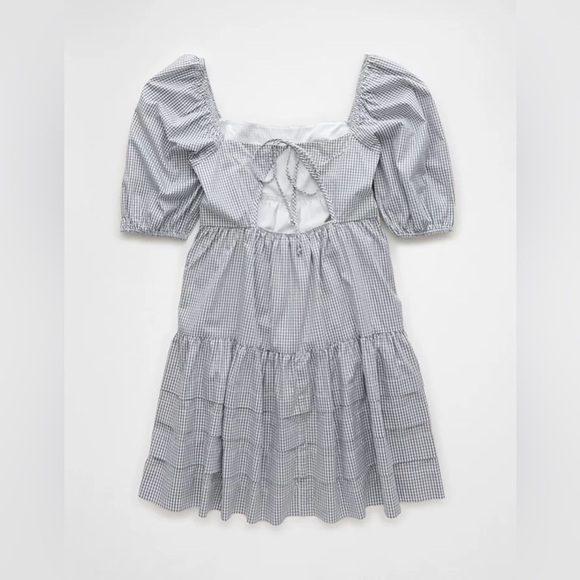 American Eagle Puff Sleeve Tiered Babydoll Mini Dress Size XXL NWT - Picture 6 of 12